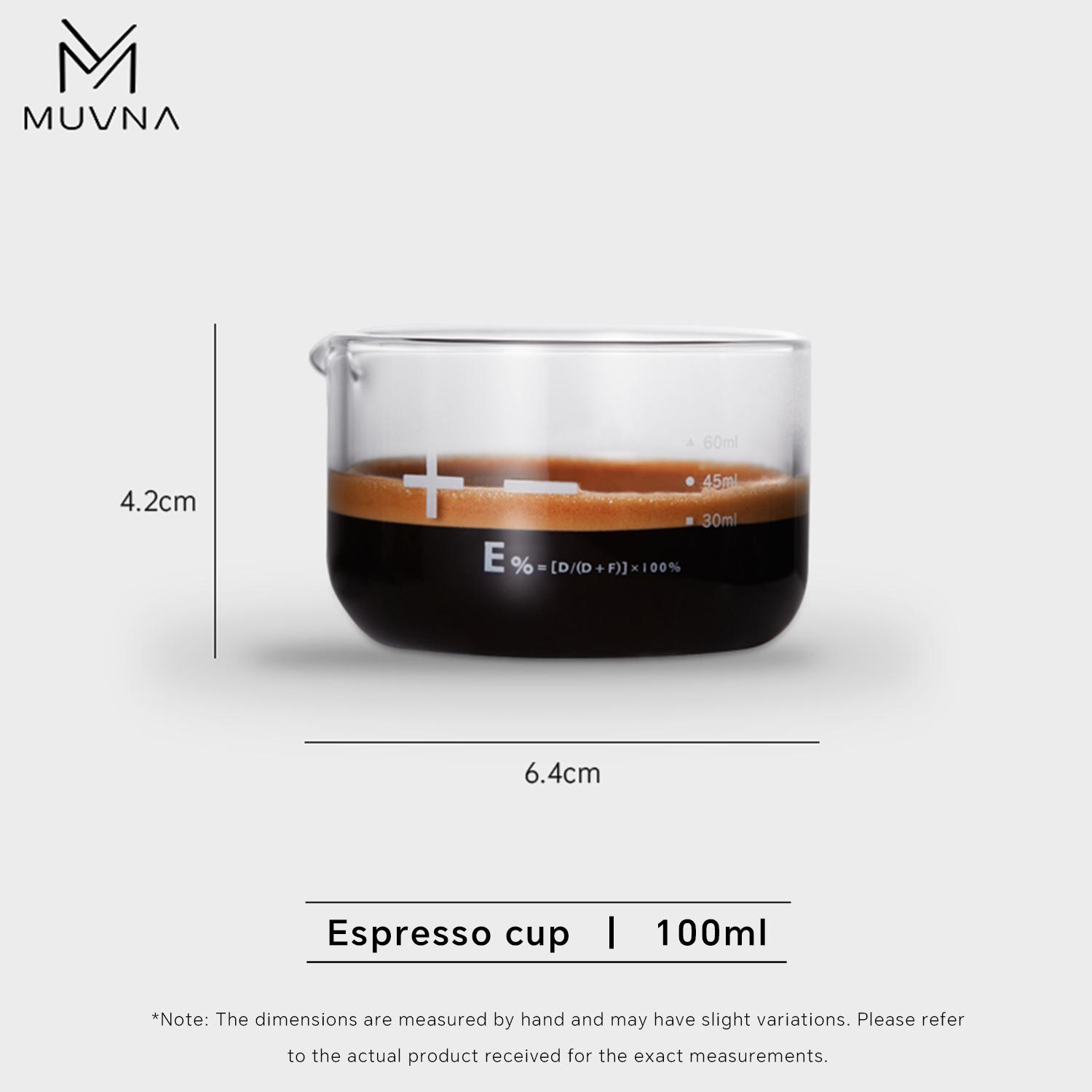 

MUVNA Starry Rain Espresso Shot Glass-60ml Measuring Cup,Heat-Resistant Borosilicate Glass for Coffee&Bartending Barista Tools