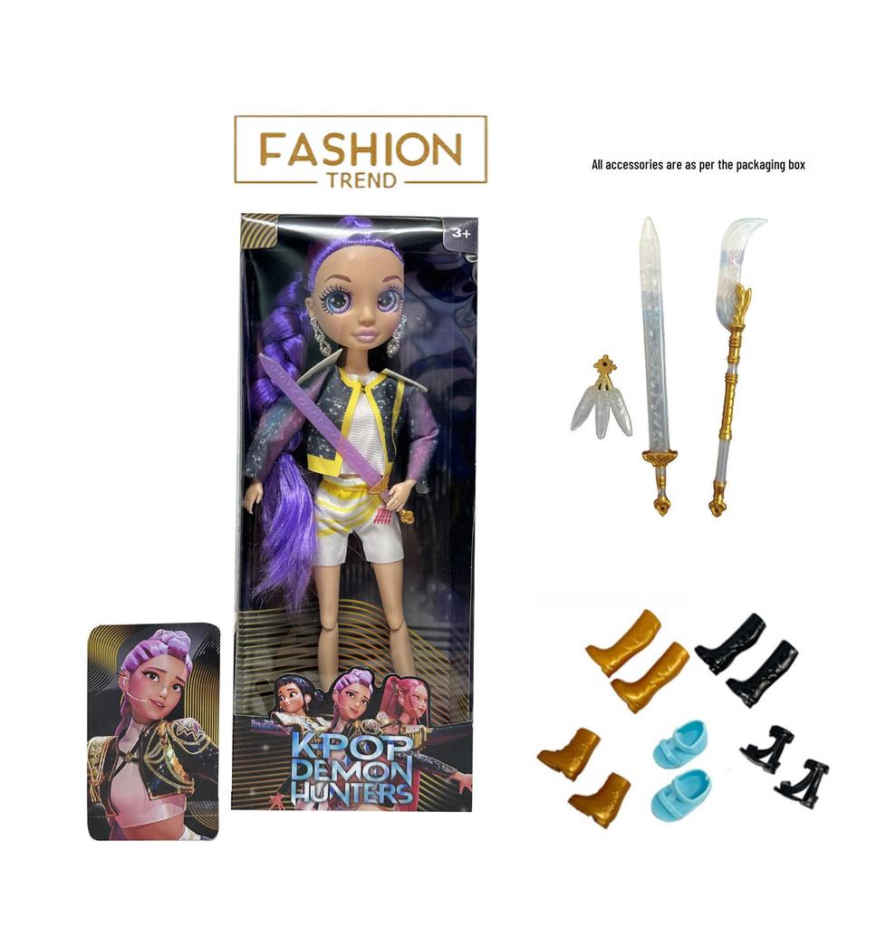 Crossbar KPOP Demon Hunter Girl Rainbow Series 12" Doll with Real Glass Eyes and 12 Joints.