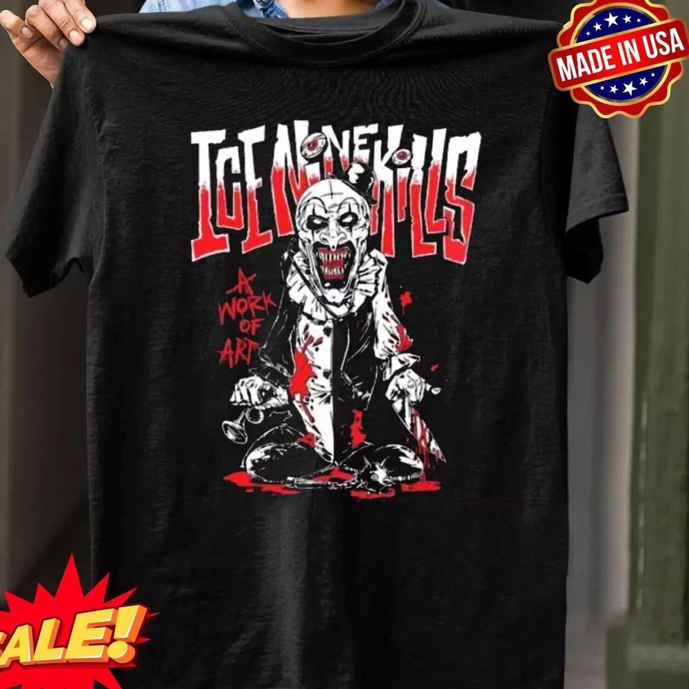 NEW Ice Nine Kills Band A Work of Art T Shirt Full Size S5XL Unisex T-Shirt L