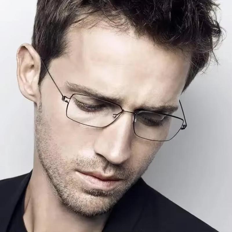 Men's Square Frame High-definition Presbyopia Eyeglasses Women's Fashion Metal Frame Ultra-light Anti-blue Light Reading Glasses