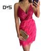 Women Dress Sexy Style Sequin Cocktail Dress Elegant Sleeveless High Waist Midi Dress for Date Party