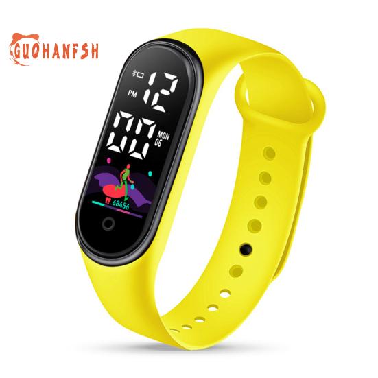 Fashion Sports Bracelet with LED Display, Rounded Dial, Adjustable Silicone Strap, Digital Watch