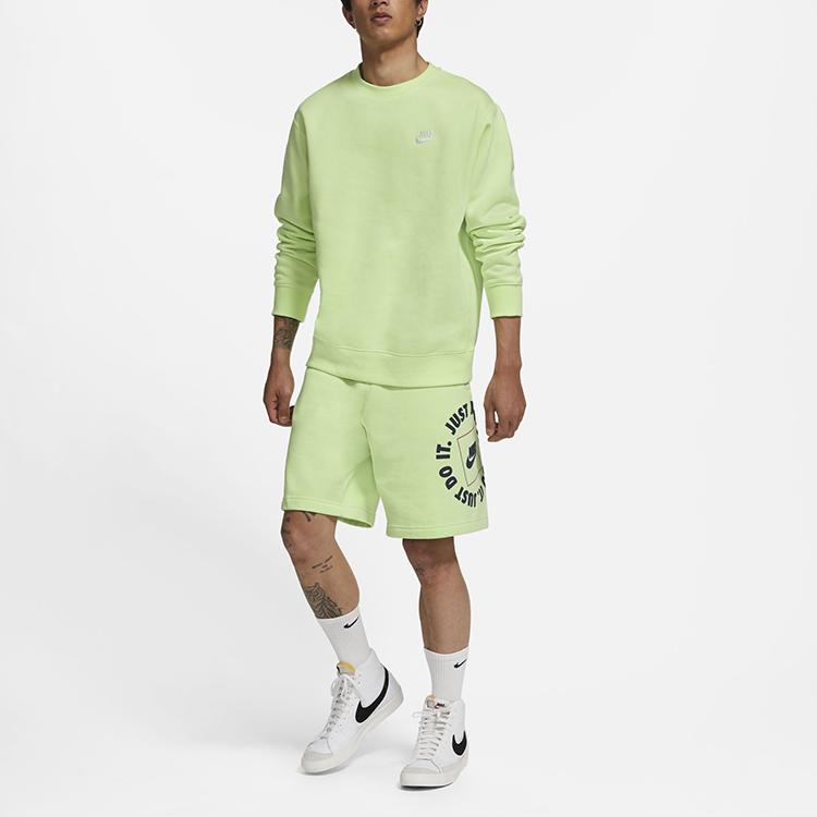 Nike Sportovní oblečení Club Fleece Warm Pullover Mikina Pánské Topy Zelená BV2663-383