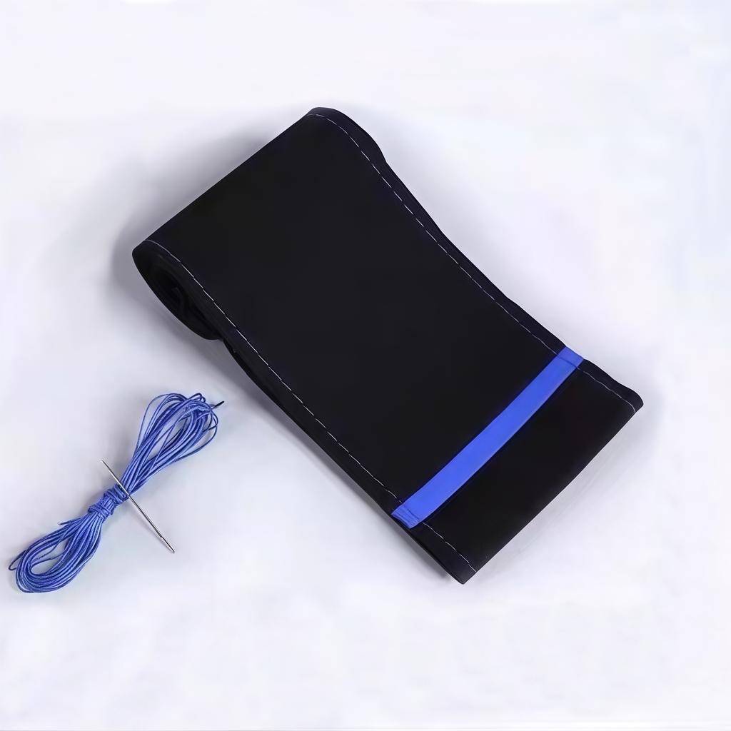 DIY Suede Car Steering Wheel Cover 15 Inch Auto Steering Wheel Wrap With Needle Thread Four Season Universal Car Accessories