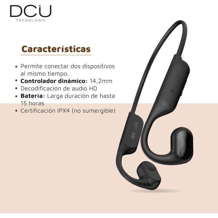 Écouteurs Bluetooth à conduction aérienne DCU TECNOLOGIC - Noir