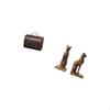 Jewelry Organizer Case Wooden Box Cat Statue Bookends Tabletop Figurine Practical