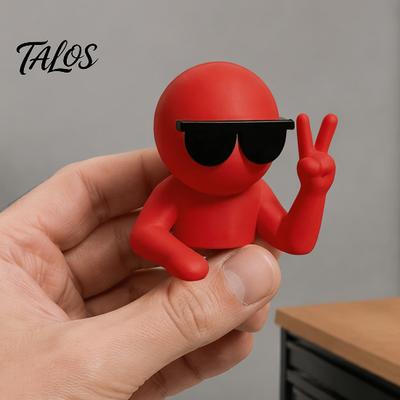 Cute Desktop Ornament Villain Doorstop with Cool And V-sign Gesture, 3D Printed Funny Doorstop, Door Wedge Decorative Stopper for Bedroom Office