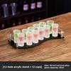 Glass Shot Cups Set with Stand Whiskey Cocktail Bomber Shot Glasses for Party Bar