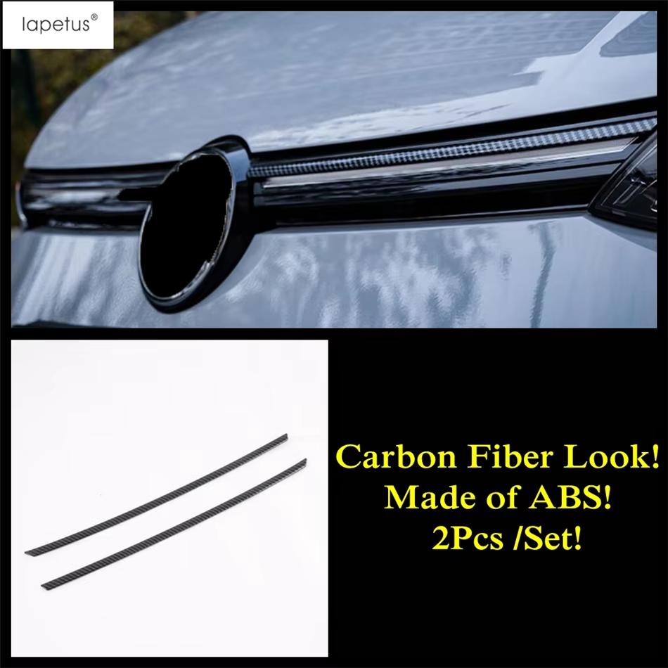

Car Front Middle Grille Mesh Garnish Strip Cover Trim For VW Volkswagen Golf 8 MK8 - 2025 Red / Carbon Fiber Accessories Carbon Fiber Look