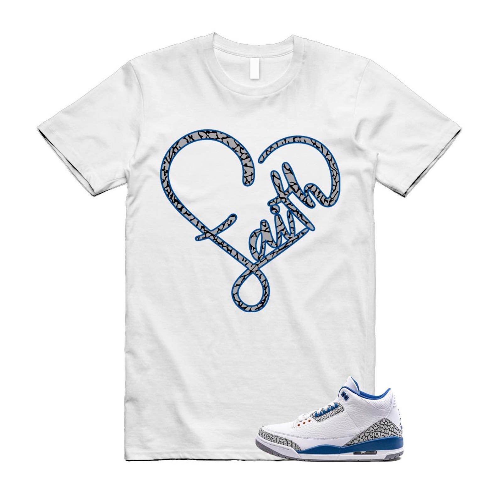 3 True Blue White Cement Grey Wizards T Shirt Match FAITH S