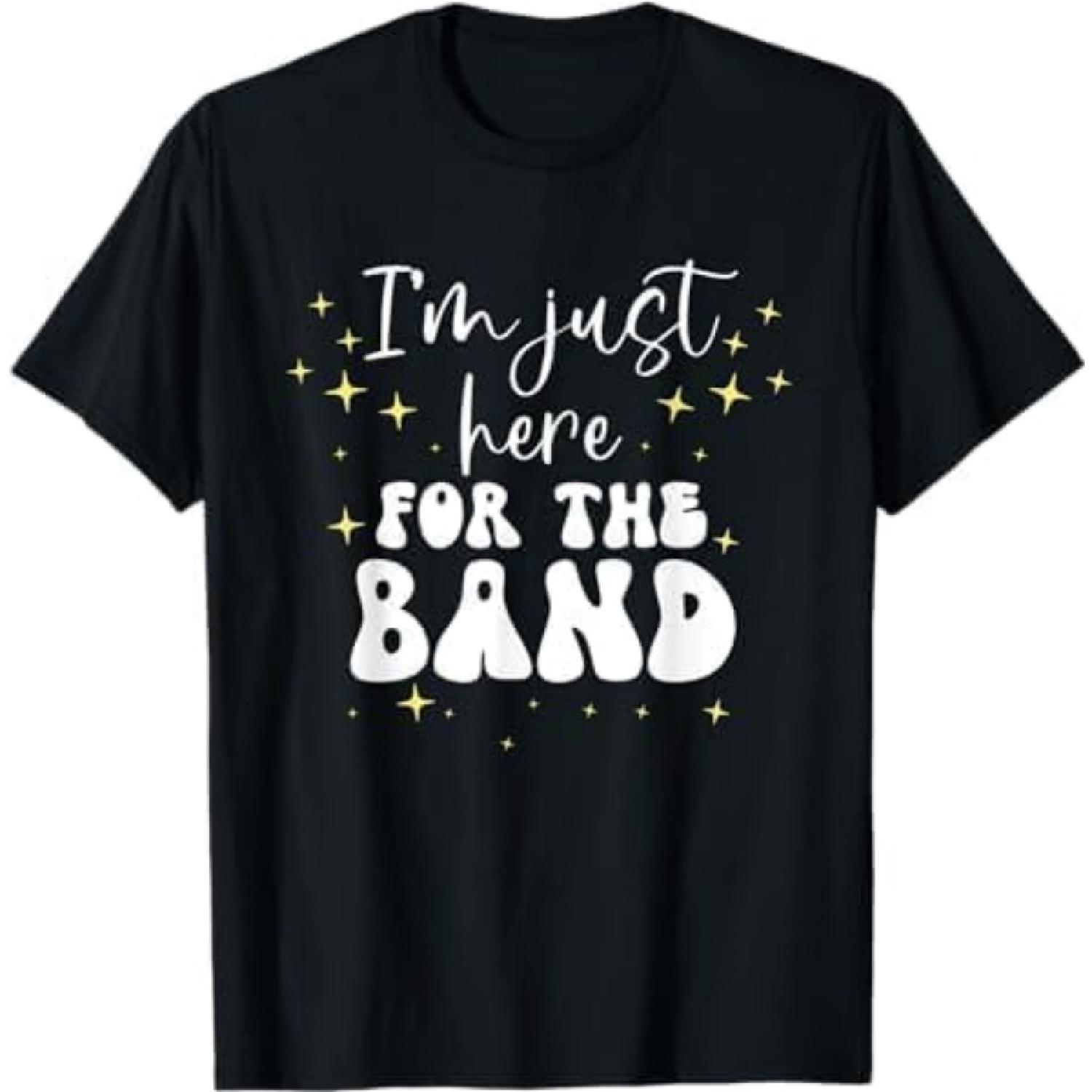 I m Just Here for The Band Halloween Group Matching Costumes T-Shirt VCA10 Mens Womens Tank Top Sweatshirt Hoodie Black S