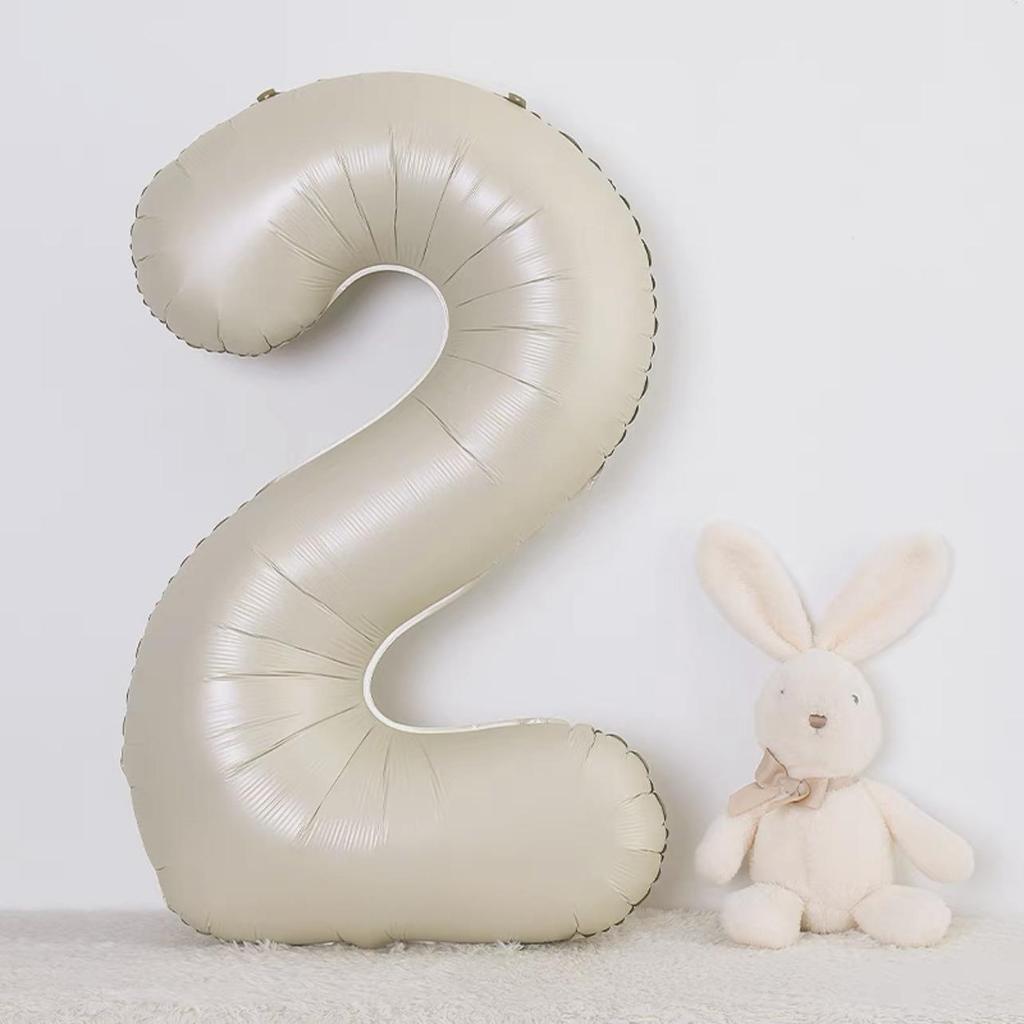 40-Inch Cream Number Balloon for Kids' First Birthday Party Decoration