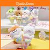Ice Colorful Animal Cream Plush Keychain Featuring Adorable Fox Rabbit Otter Cat And Bear