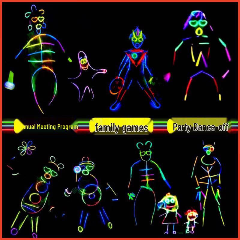 JINGRUIXIANG Glow Stick & Bracelet DIY Party Set