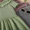 Mädchenkleid Sommer Neue Mode Süß Rüschen Ein Schulterträger Kurzarm Taillenbetonendes Prinzessinnenkleid