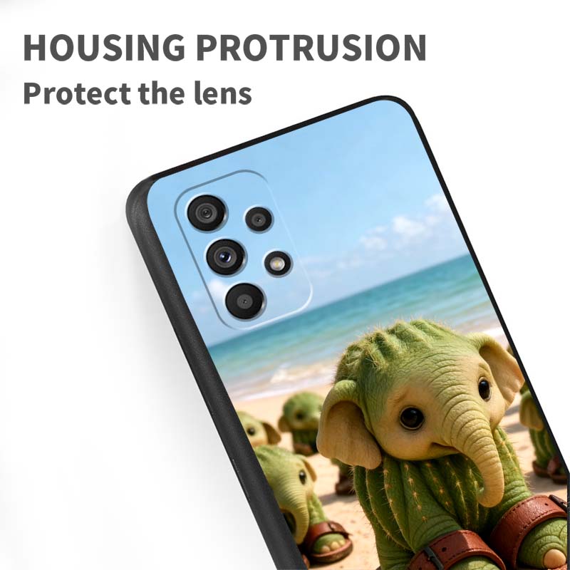 Tung Tung Tung Sahur Pattern Case For Samsung A41 A35 A34 A33 A32 A25 A24 A23 A21s A06 A05 A04 A03 Note 10 20 Ultra 5G Black