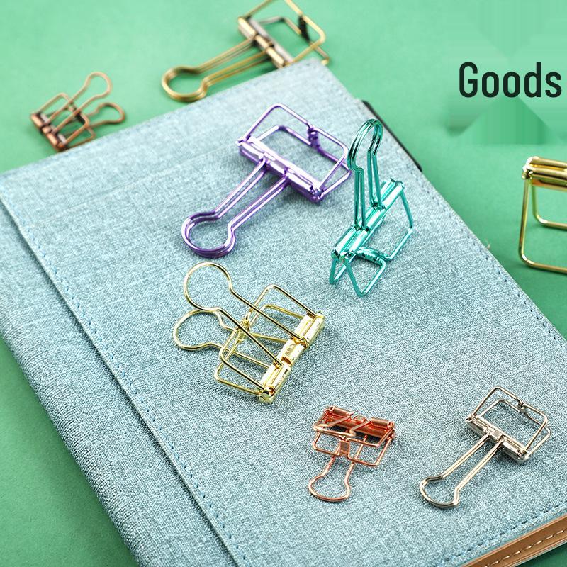 Yuezhen Retro Metal Swallowtail Clips – Colorful Boxed Journal & Office Paper Clips