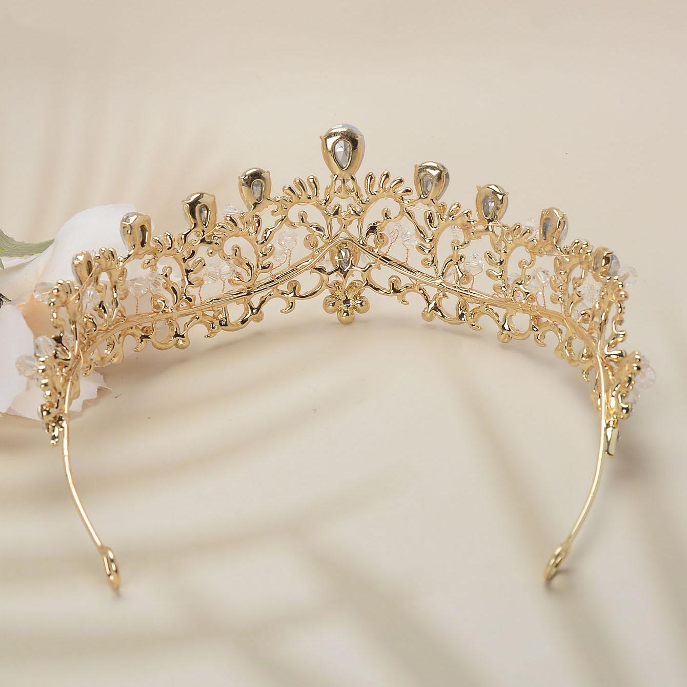 Свадебная корона из сплава в стиле ретро — фото 4
