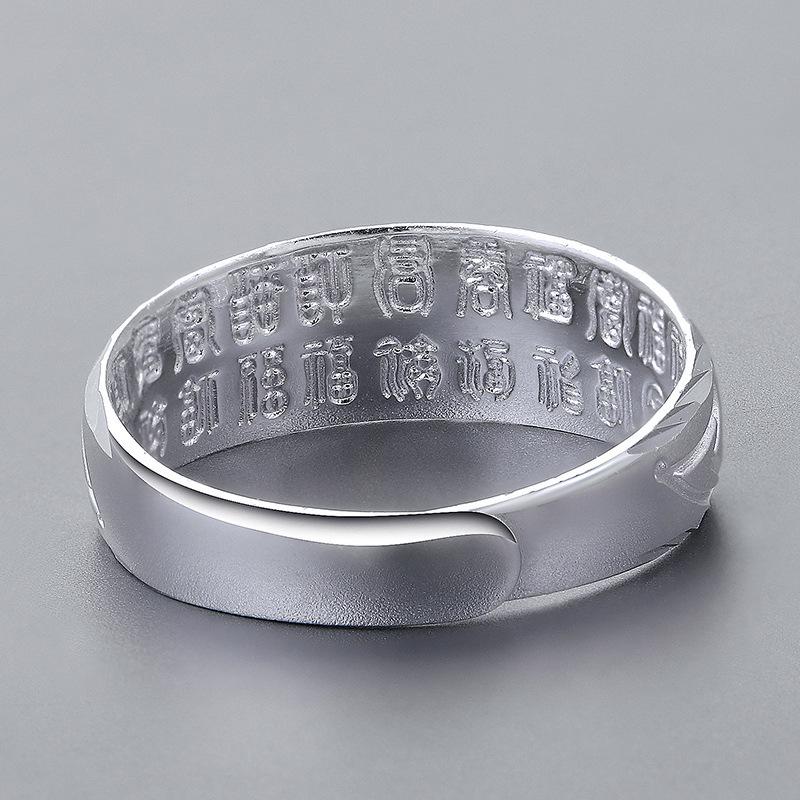 Men's Sterling Silver Adjustable Dragon Ring - Trendy Index Finger Design