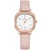 Minimalist Square Womens Quartz Watch With PU Leather Strap Fashionable Elegant Small Dial 25mm Stainless Steel Buckle