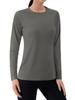 KEFITEVD Long Sleeve Sports UV Crew Solid Dark Size M Women's T-Shirt, Sweat-Wicking, Quick-Drying, Protection, Cooling, Trekking, Climbing,