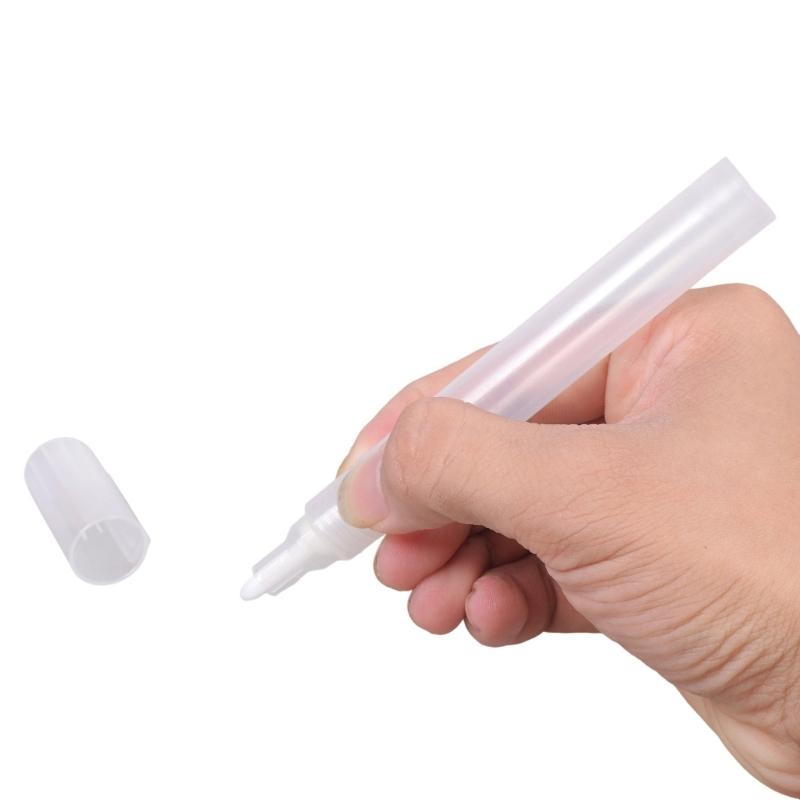 5Pcs Empty Paint Pen 4.5MM Round Tip Clear Pen Rod Refillable Empty Acrylic Marker for Sketching Art Calligraphy Drawing