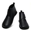 Fashion 2024 New Leather Chelsea Boots Round Toe Ankle Boots for Men Platform Non-slip Luxury Designers Winter Gentleman Short Boots