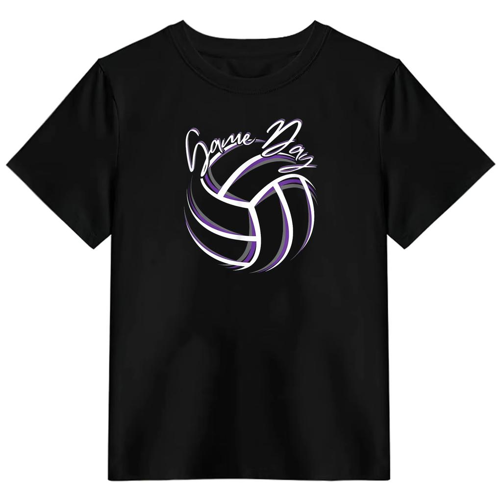 Volleyball Themed Graphic TShirt Casual Daily Game Day Short Sleeve Tee for Unisex Women Unique Watercolor Volleyball Design Top