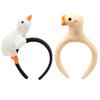 Cute 3D White Goose Headband Makeup Hair Hoop Stuffed Plush Duck Doll Animal Hairband Hair Accessories for Women Kids