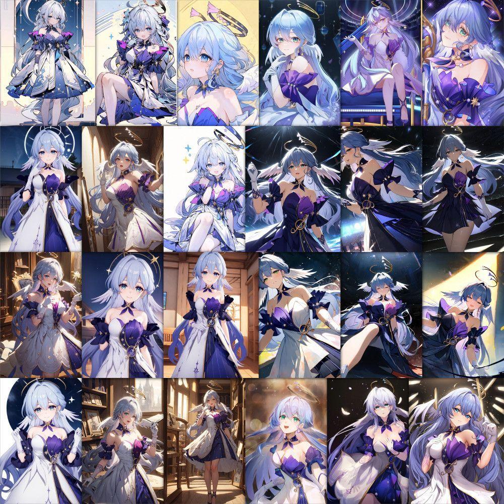 

63 декоративные наклейки с персонажами Robin Star Rail для блокнотов, стеклянных ежедневников и журналов. Robins * 63 sheets [not repeated]