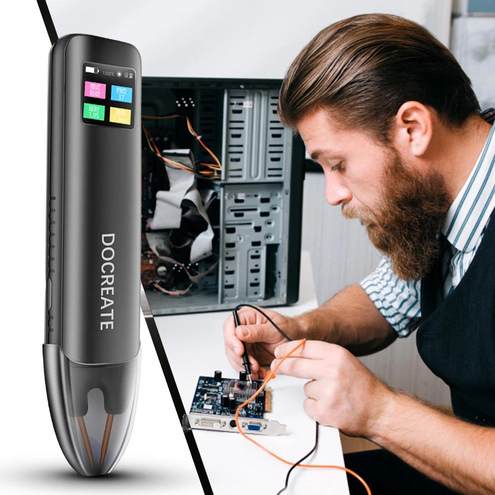 Handlicher Punktschweißgerät 99/11 Gänge Einstellbar Akku-Punktschweißer für 18650 Batterie Automatischer & Manueller Modus Punktschweißer