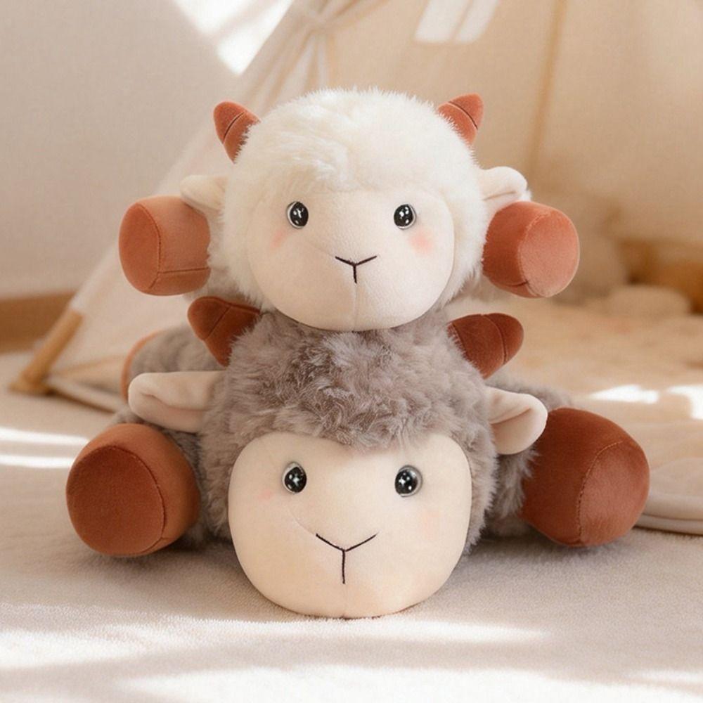Plush White Sheep Stuffed Doll Simulation Sheep Plush Toy Simulation Sheep Plush Doll Kids Gifts