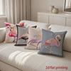 2D Colorful Flamingos: Stylish Digital Print Pillow Covers Pattern Cushion Cover Suitable for Sofa Bedroom Car Pillow Cover