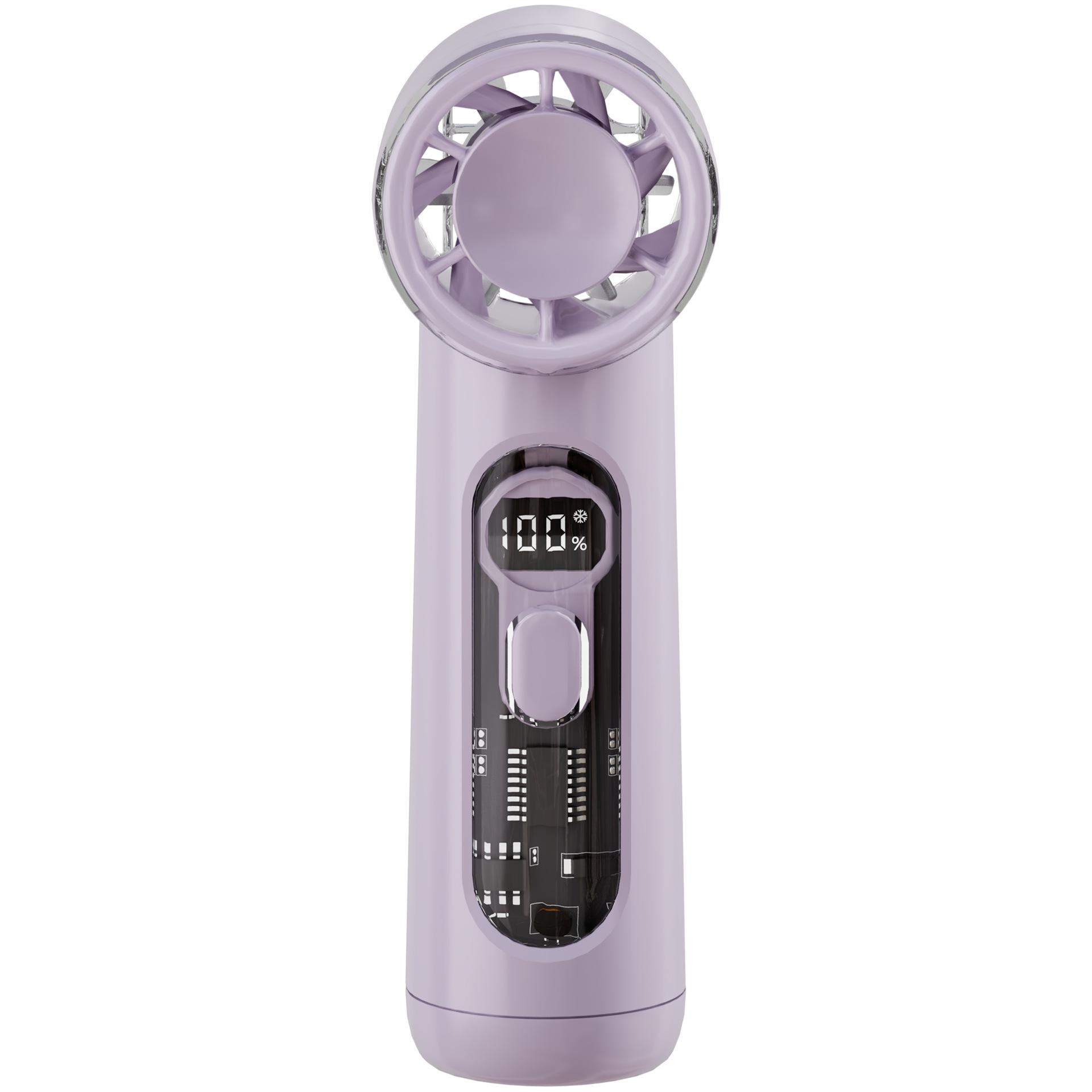 Portable Handheld High-Speed USB Mini Fan with LED Light 49*40*123 фиолетовый