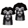 Funny Cats 3D Printed T-Shirt Men Animal Pets Cat Summer O-Neck Tops Streetwear Short Sleeve