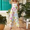 Women's Casual Jumpsuit Sleeveless Fashion Floral Print Jumpsuit