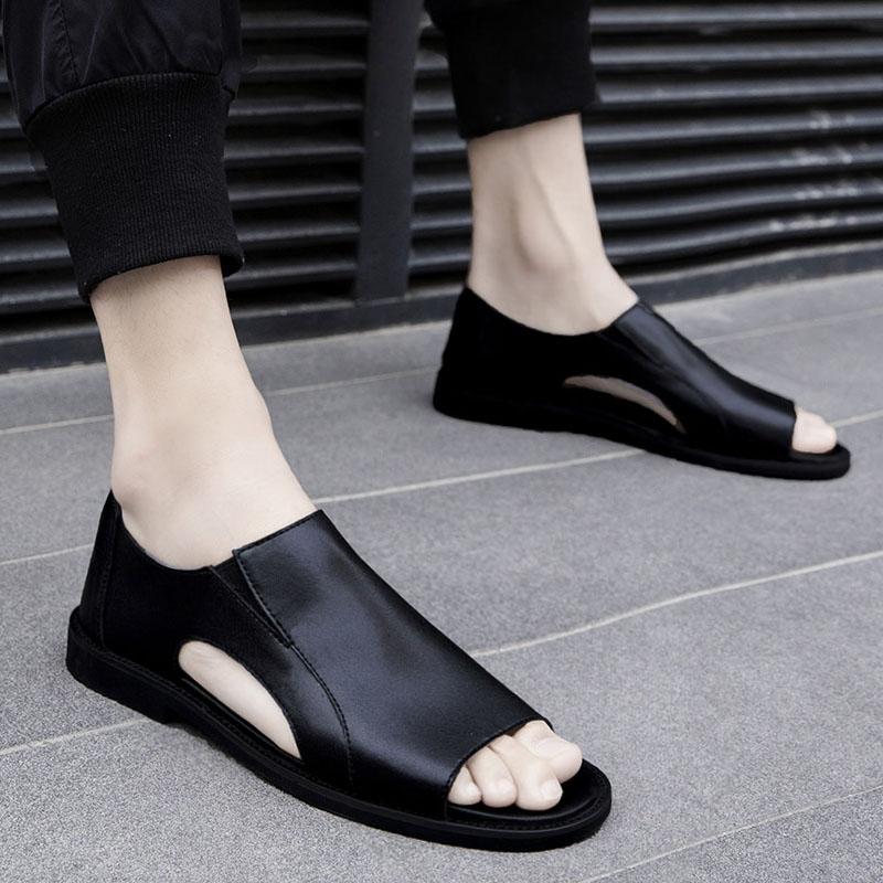 Fashion Summer Anti-slip Wearable Men's Sandals 2025 Fashion Leisure Breathable Shoes Quality Leather Outdoor Comfort Sandals Size 37-45