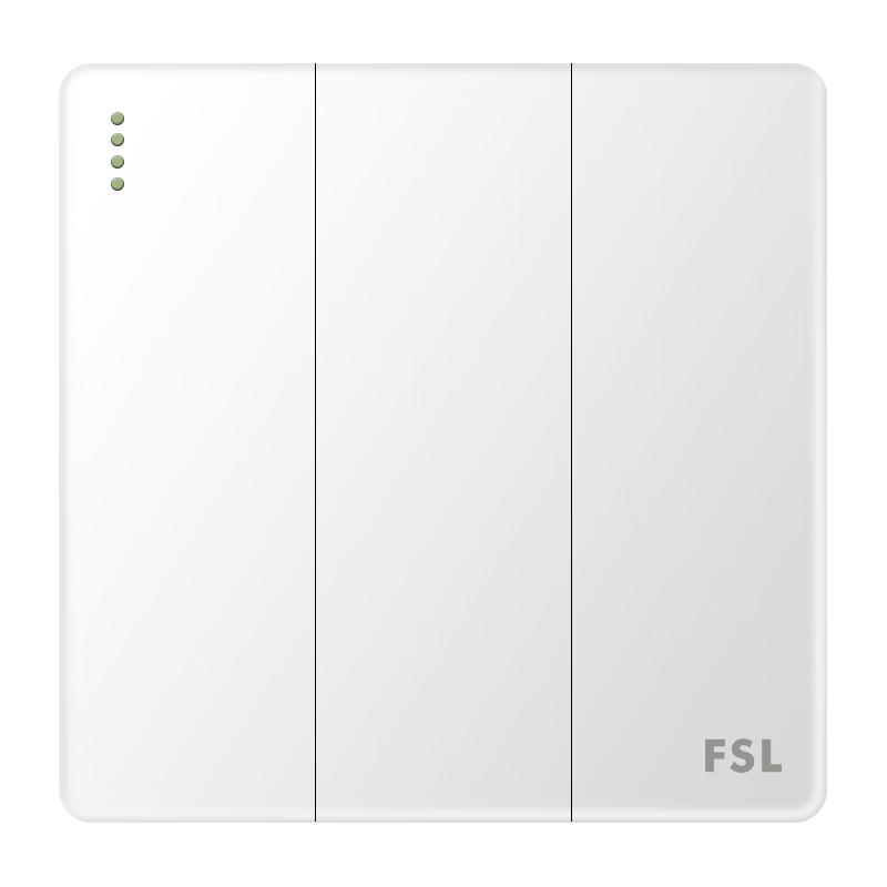 FSL A8 Series 10A 3-Gang Single-Control Wall Switch Three-gang Single-Control Switch