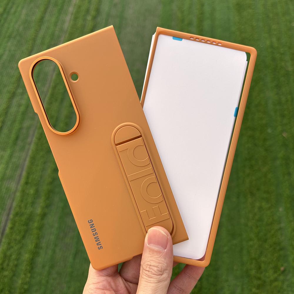 Samsung Galaxy Z Fold 6 5G Silicone Case Luxury Standing Case Matte Fold Hard PC Cover Skin Feel Full Protective Back Shell For Z Fold6 5G