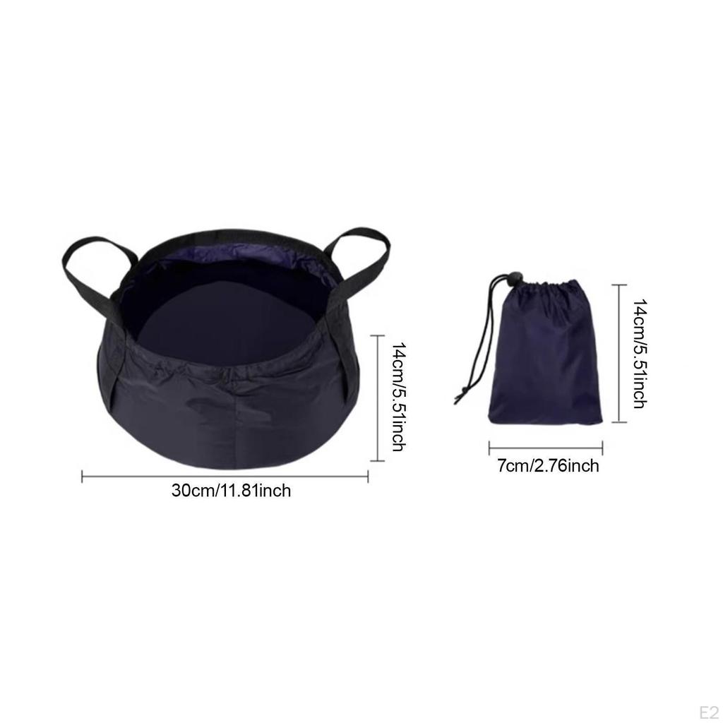 Folding Water Bucket Reusable Multifunctional Travel Wash Basin Container for Home Hiking