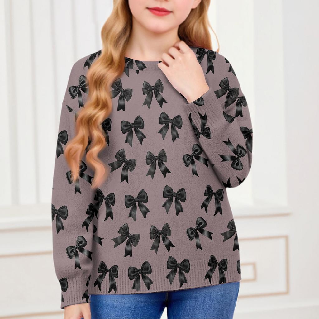 Sweatshirts For Children Boys And Girls Knit Sweater Cute Shirt Fall Crewneck Pullover Tops