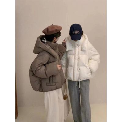 New Down Jacket Women's Winter Short Korean Version Hooded Thickened Outer Bread Jacket
