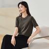 Letter printed round neck short sleeved T-shirt for women