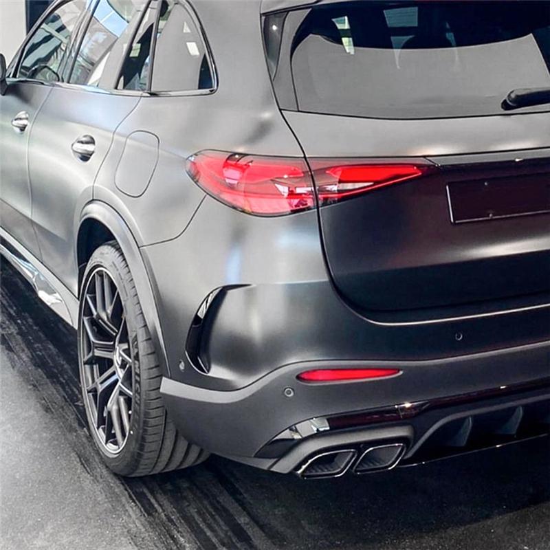 Für Mercedes Benz GLC Klasse X254 AMG Line 2024 Heckstoßstangen Zierleiste Lippe Spoiler Kotflügel Canards F Teile , Schwarz