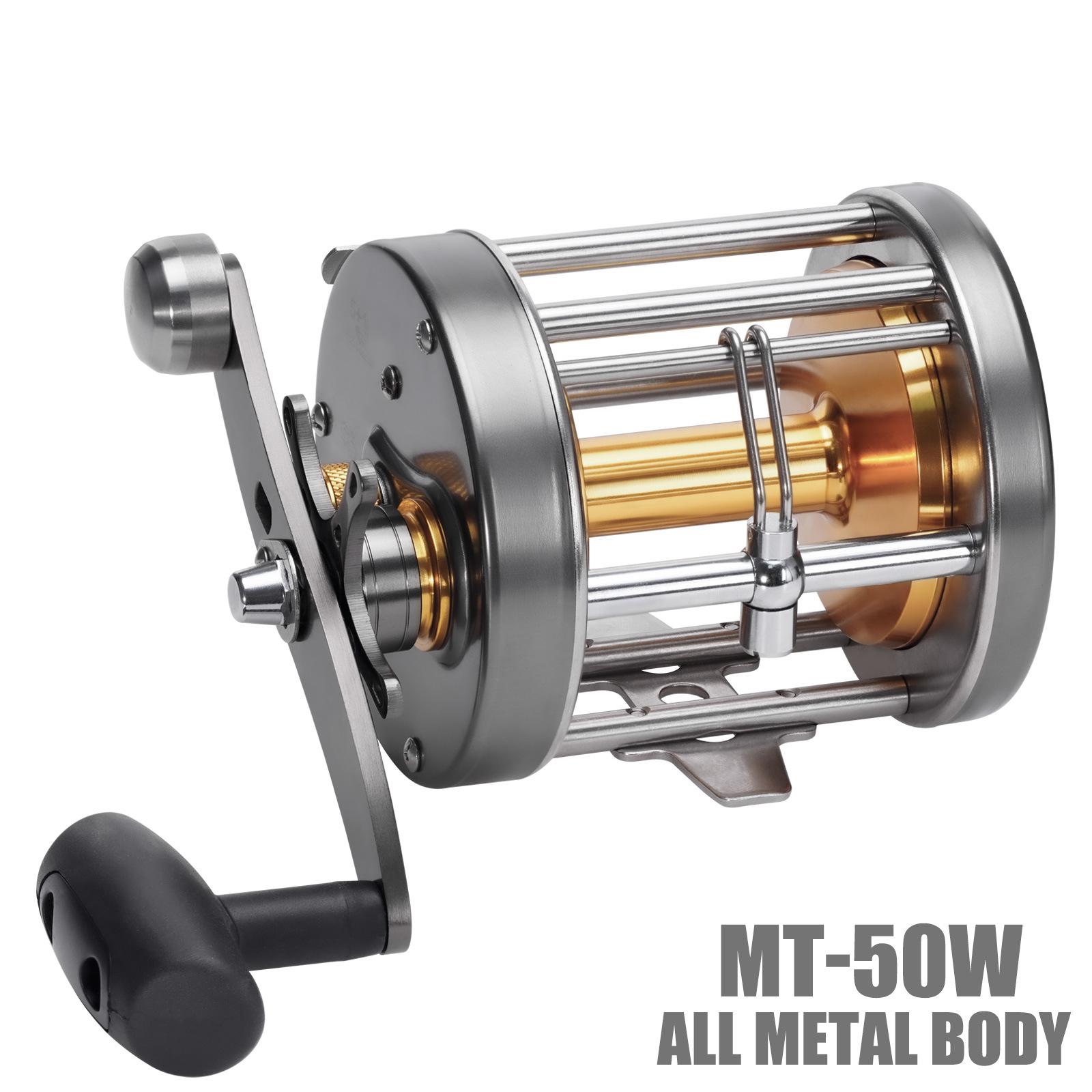 25kg Drag Trolling Drum Fishing Reel Right Hand Casting Deep Sea Fishing Reel Large Line Capacity Boat Slow Jigging Reel 50w