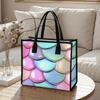 Gradient Mermaid Scale Large Tote Bag Casual Fashion Shoulder Bag for Daily Shopping Travel