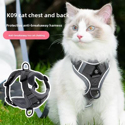 Guinzaglio Automatico per Gatti, Guinzaglio per Passeggiate Gatto, Gilet in Tessuto Anti-pelo Bambola, Gatto e Gattino, Guinzaglio Riflettente a Strisce per Animali