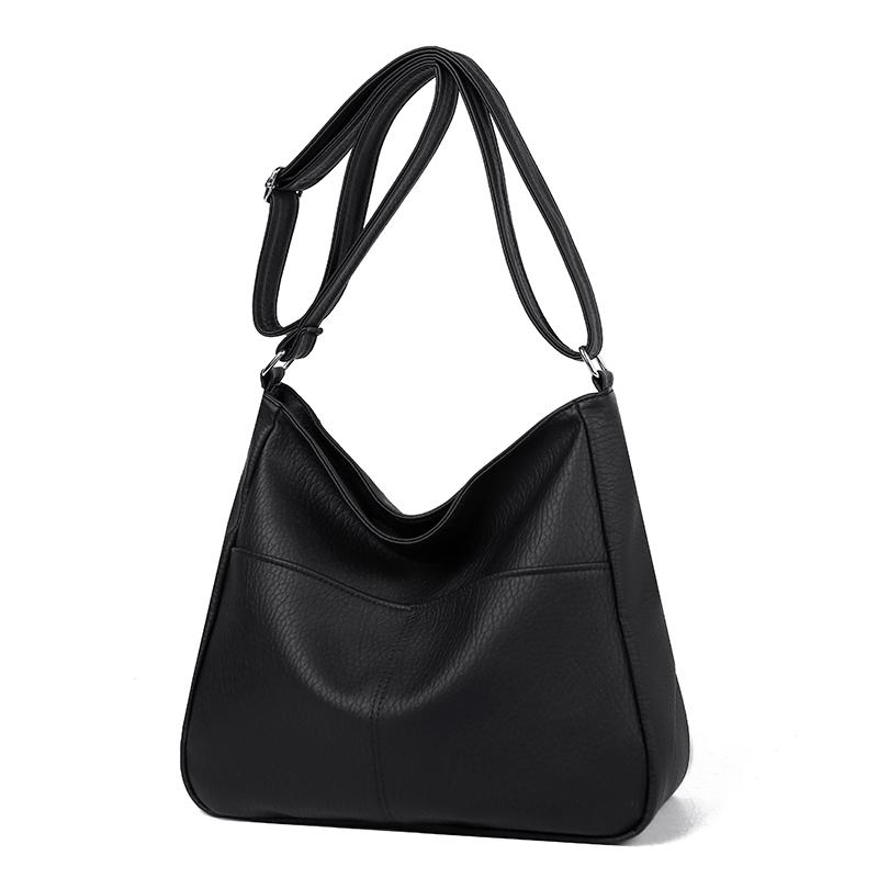Women Soft PU Leather Hobo Crossbody Bag, Large Capacity Casual Shoulder Purse, Lightweight Adjustable Strap Tote Bag for Daily Travel Work