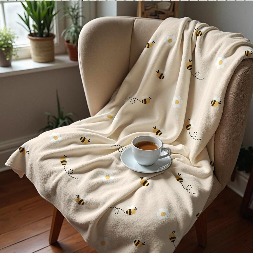 Thin Outline Cow Spot Anime Cartoon Flannel Blanket Soft Warm Throw for Bedroom Sofa Car Kids Holiday Gift
