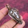 Rainbow Moonstone Gemstone Pendant Copper Wire Wrapped Jewelry Handmade Pendant